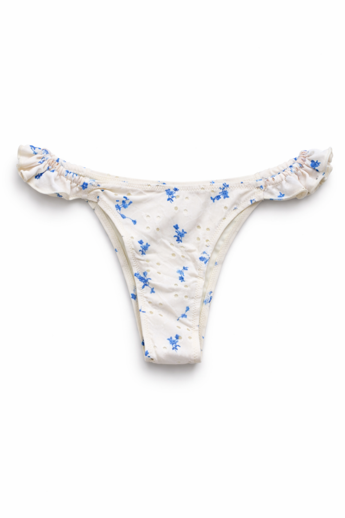 Rachel Floral Bikini - Cream/Blue