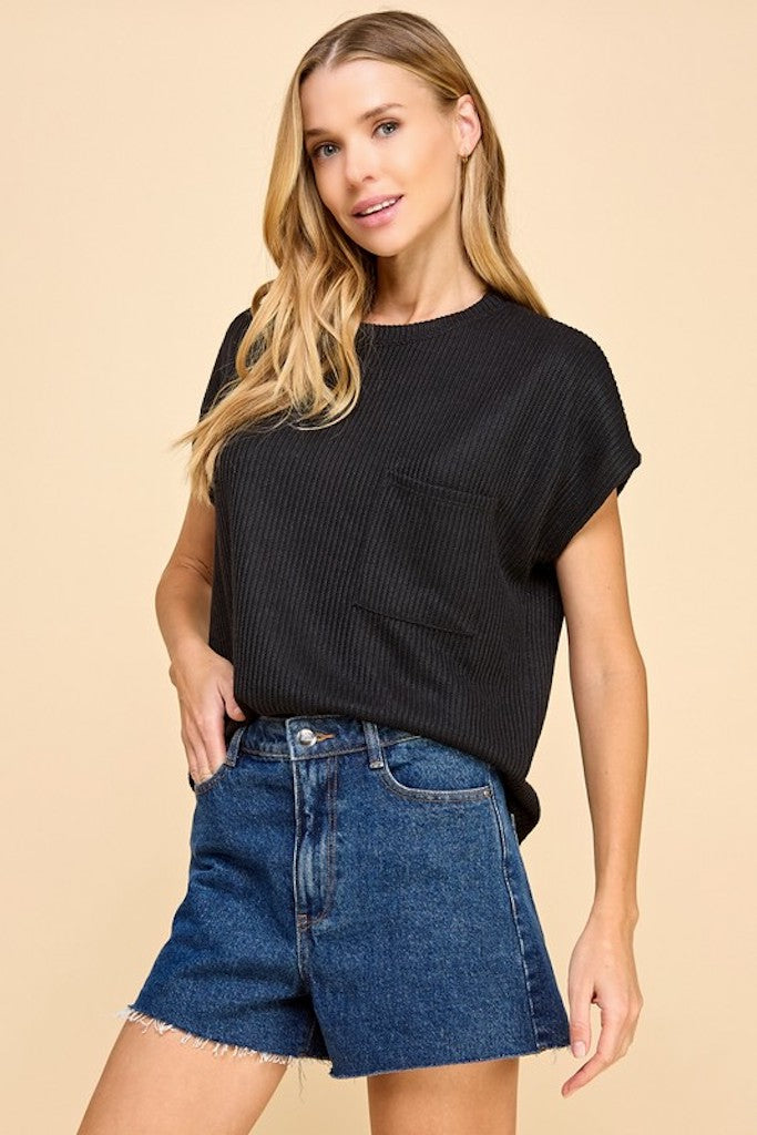 No Worries Top- Black
