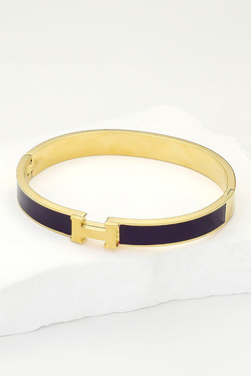 Danza H Hinge Bracelet - Purple