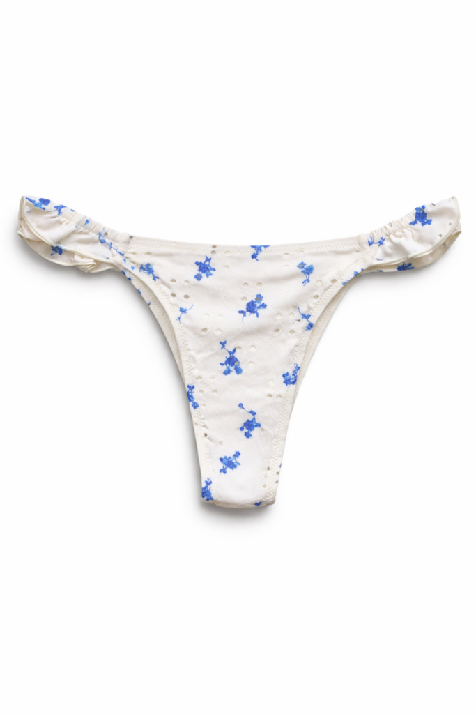 Rachel Floral Bikini - Cream/Blue