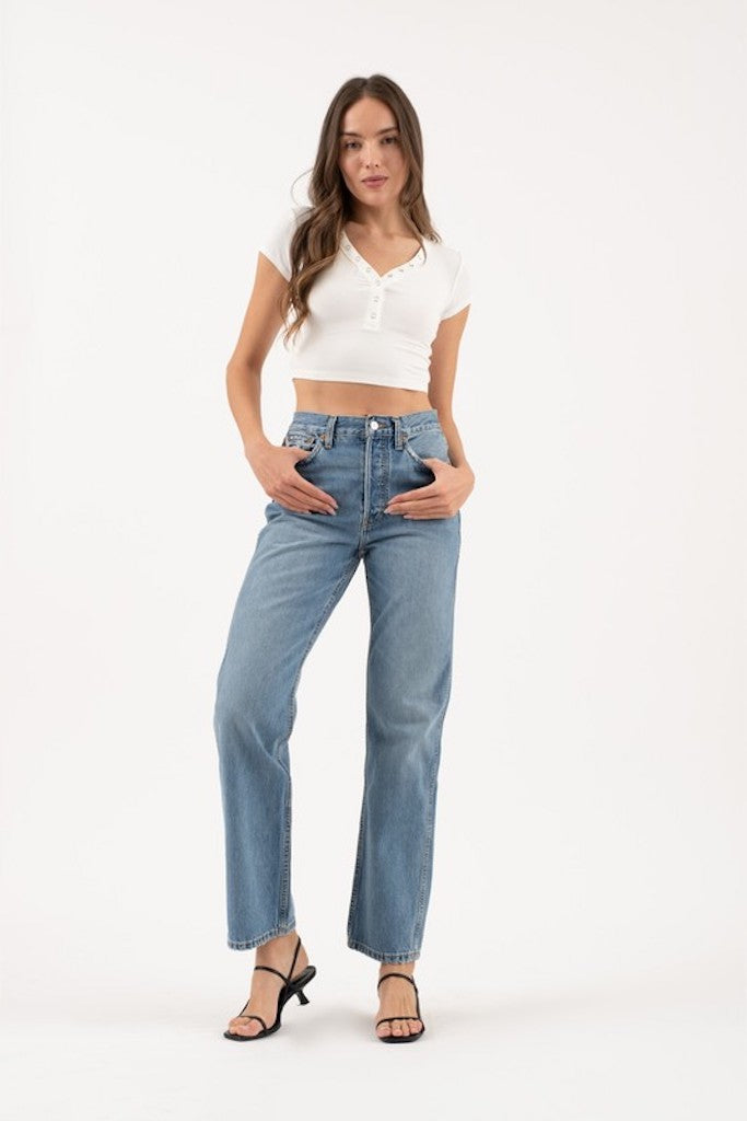 I Won Crop Top- White