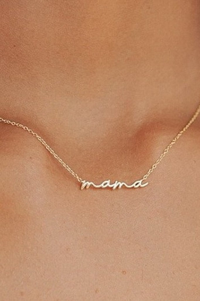 Mama Necklace- Gold