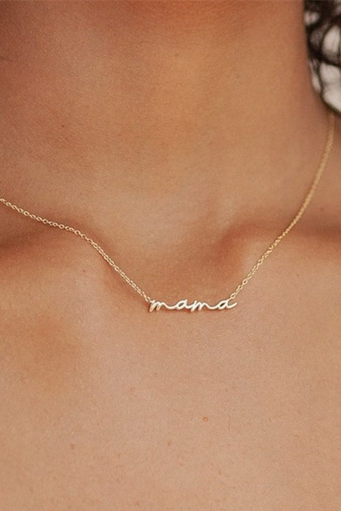 Mama Necklace- Gold