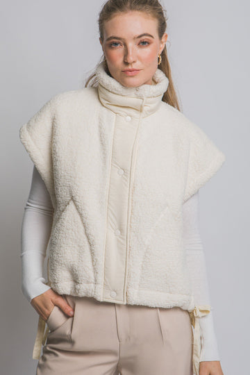 Free Range Teddy Vest - Ivory