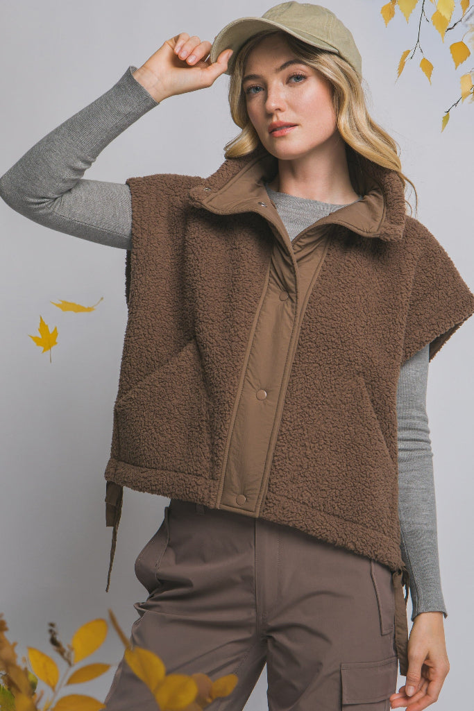 Free Range Teddy Vest - Brown