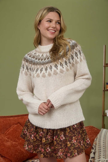 Frostbite Knit Sweater- Ivory
