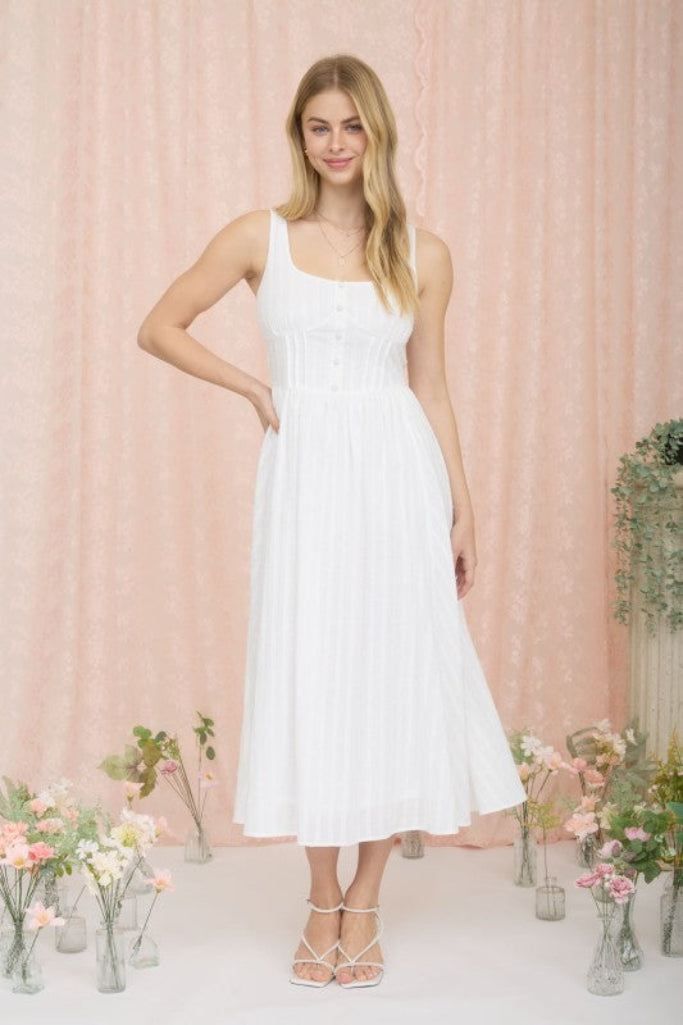 Lysandra Midi Dress- White