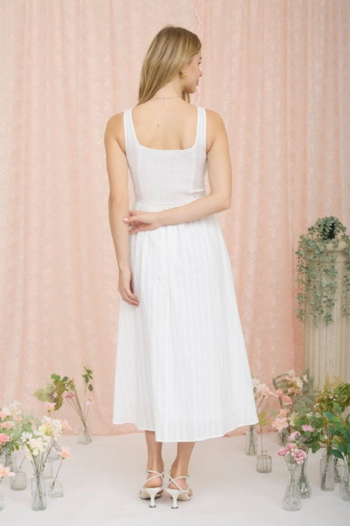 Lysandra Midi Dress- White
