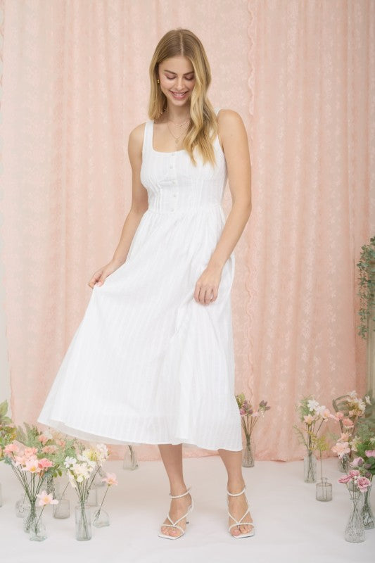 Lysandra Midi Dress- White