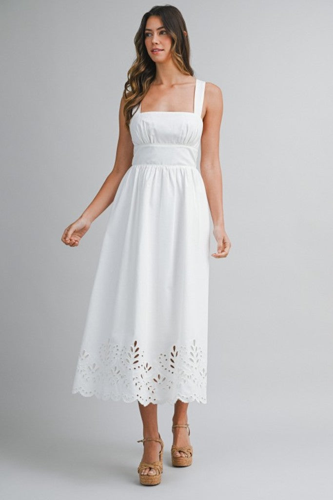 Kimberly Midi Dress- Off White – Cheeky Bliss