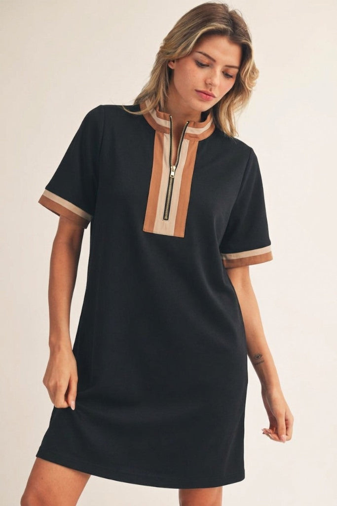 Sweet Spot Solid Dress - Black