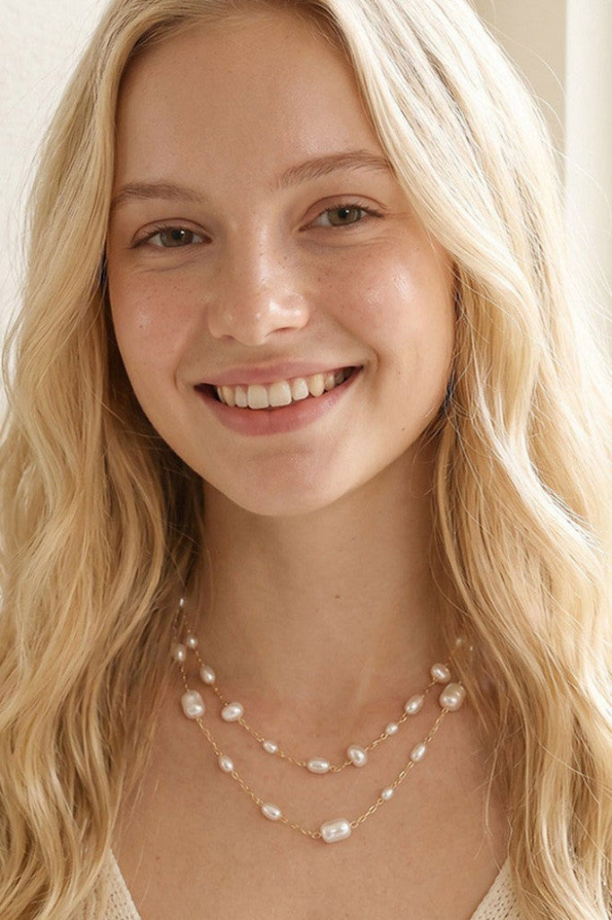 Pearl Promise Layered Necklace - Gold