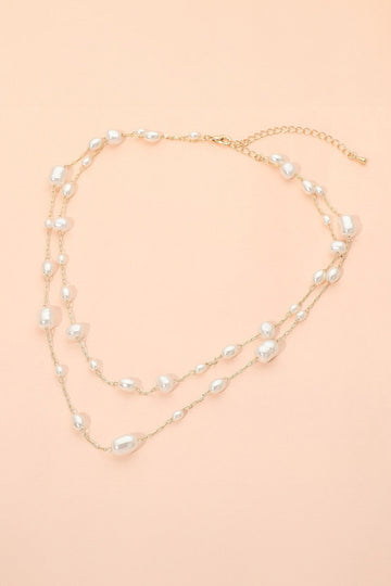 Pearl Promise Layered Necklace - Gold