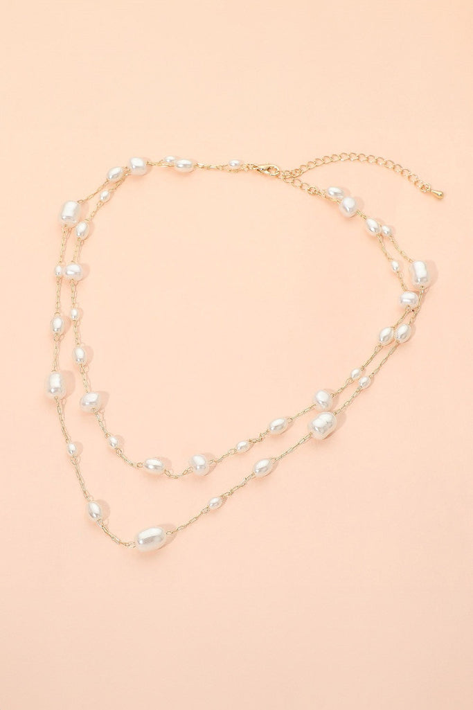 Pearl Promise Layered Necklace - Gold