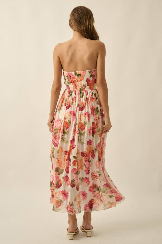 Kelsly Floral Maxi Dress - Pink