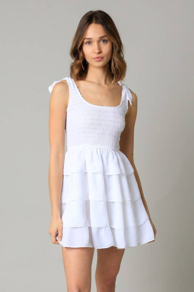 Klara Mini Dress - White