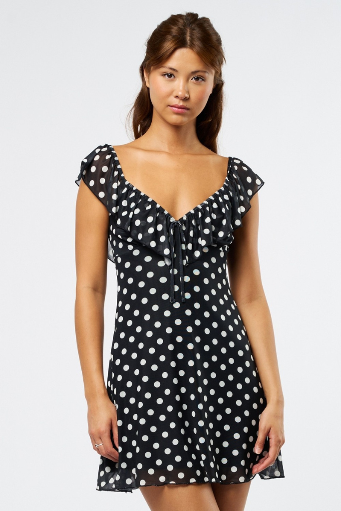 Playback Mini Dress - Black/White