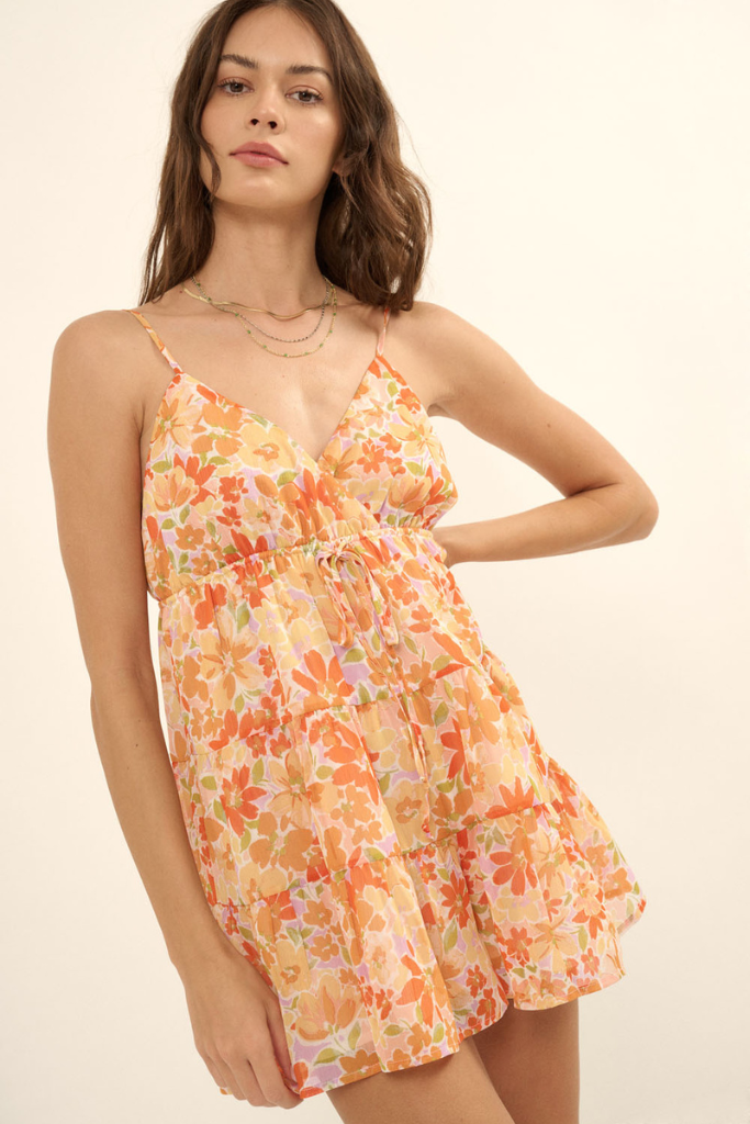 Clara Floral Romper - Sunbaked
