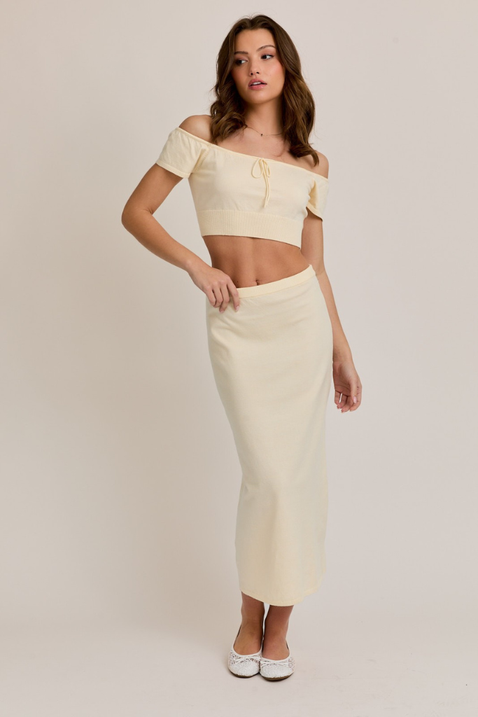 Yearning Love Crop Top - Cream