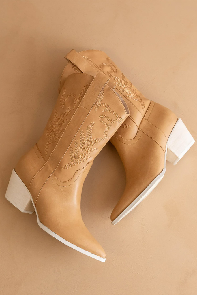 Cowgirl Code Boot - Tan