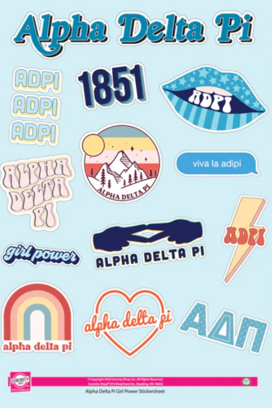 Girl Power Sorority Sticker Sheet