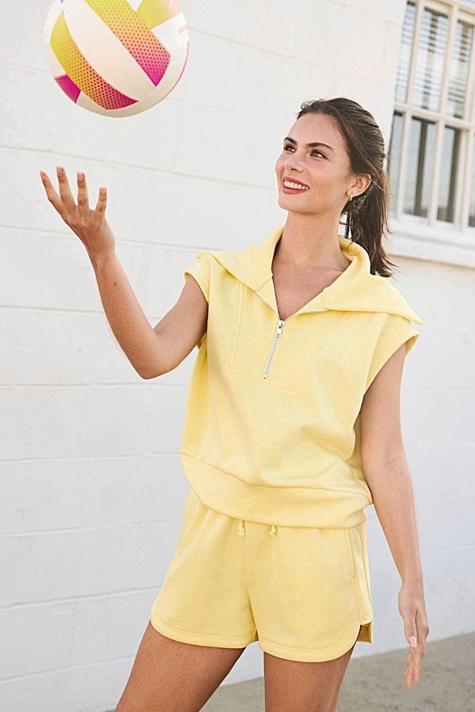 Blake Sweatshirt Top - Yellow