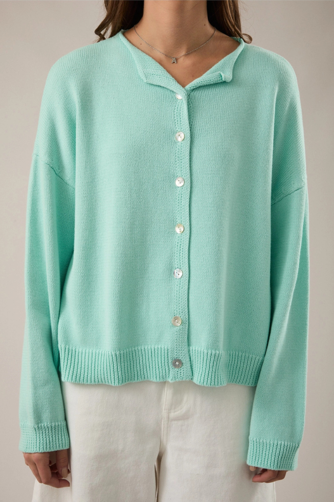 Double Down Cardigan - Mint