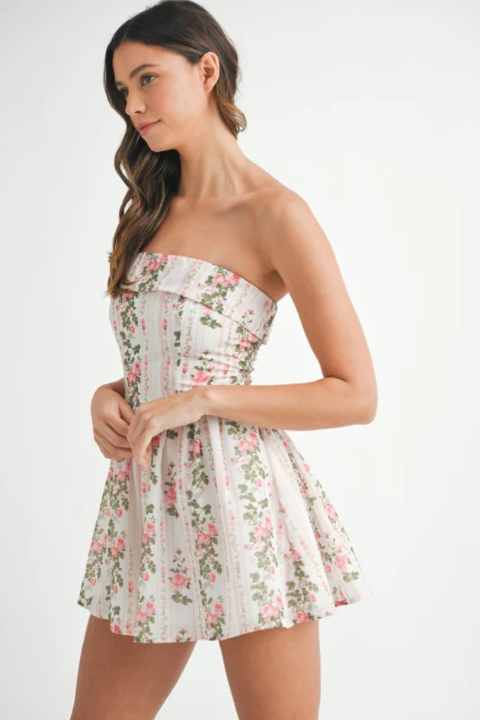 Ramona Floral Romper - Pink