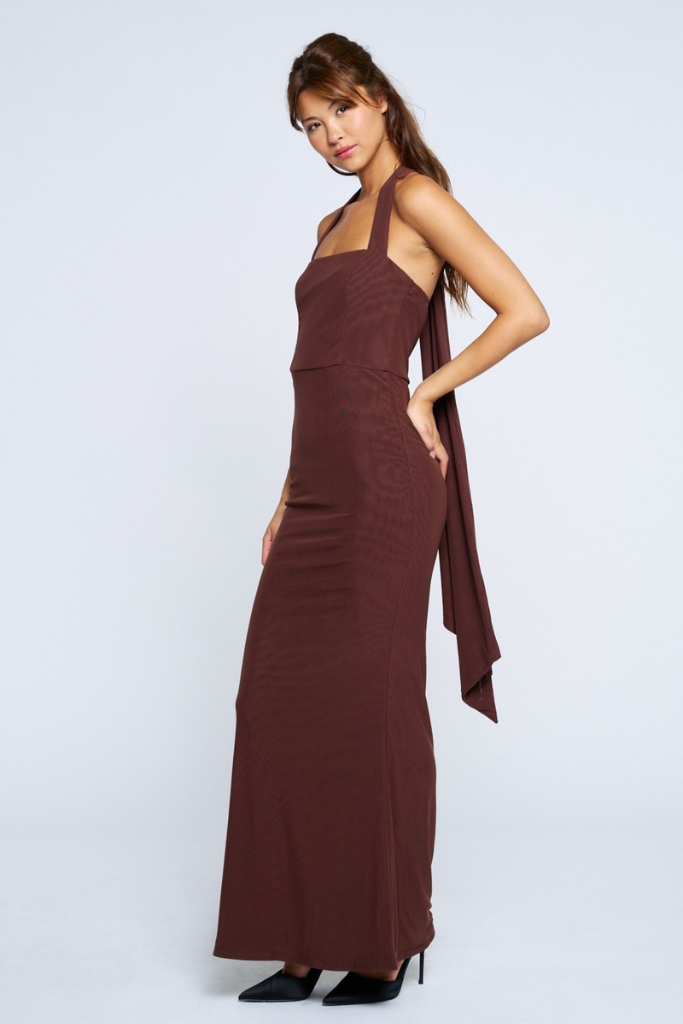 Monroe Maxi Dress - Brown