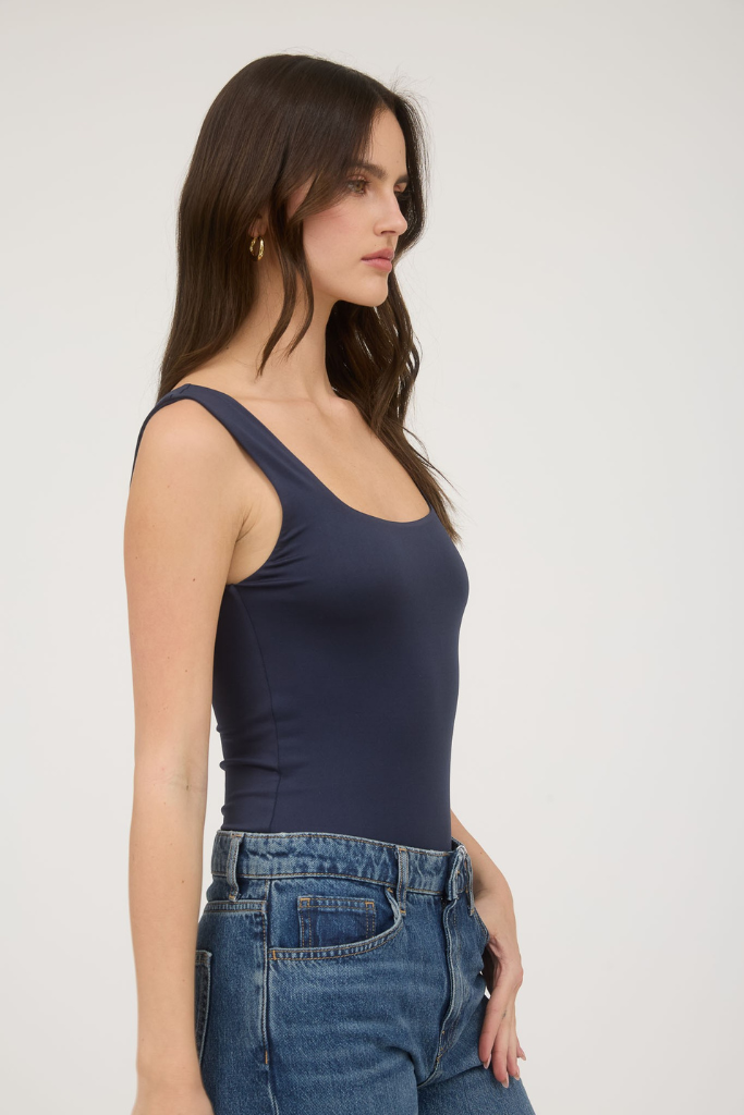 Grace Seamless Bodysuit - Navy