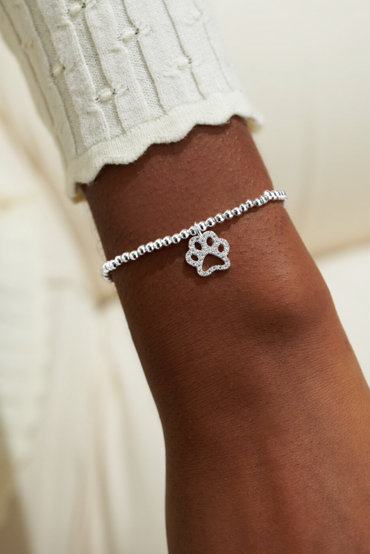 A Little &#039;Life Is Better With Dogs&#039; Bracelet- Silver