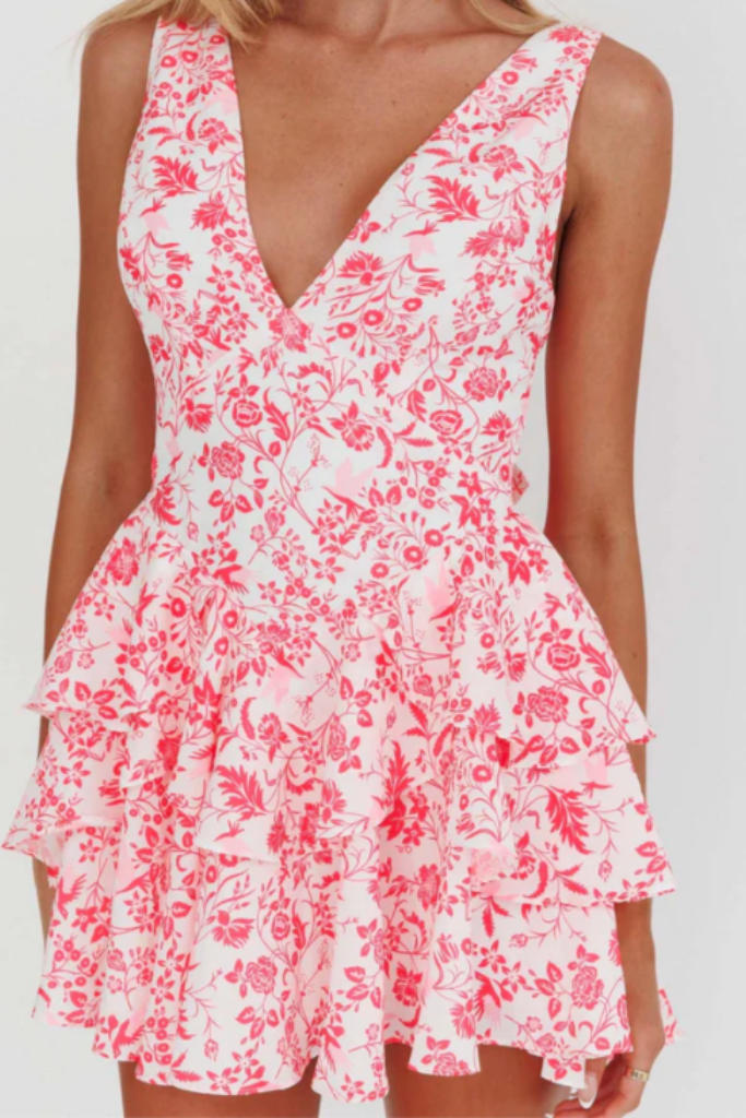 All Smiles Floral Dress - Pink