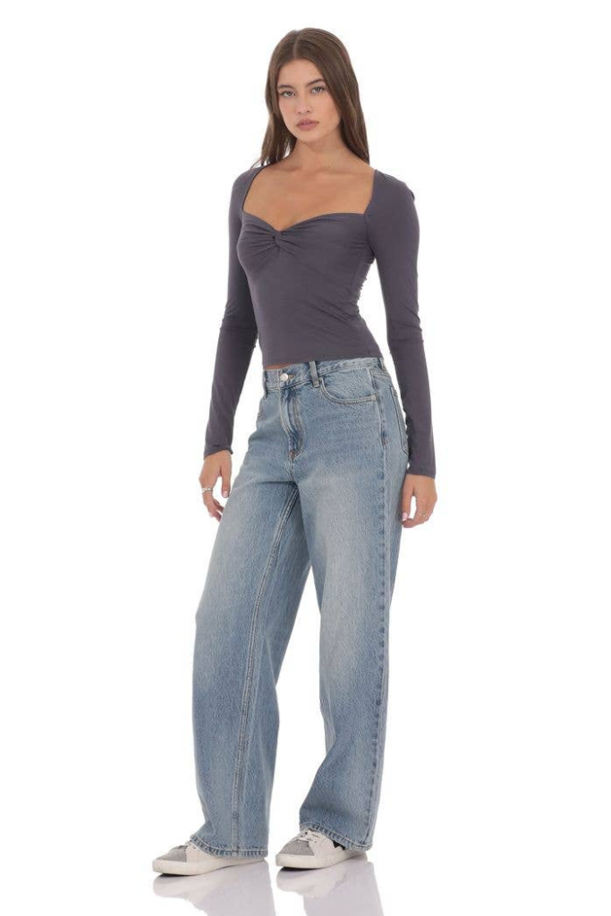 Lucy In The Sky Austyn Wide Leg Jeans - Medium Wash