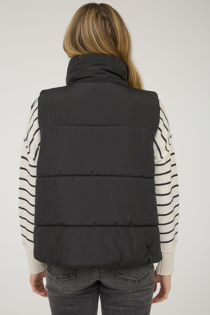 Sweet Side Puffer Vest - Black