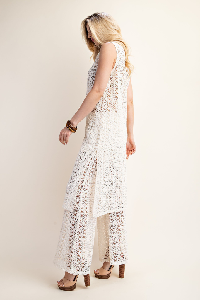 Veya Knit Swimsuit Cover Up - Cream