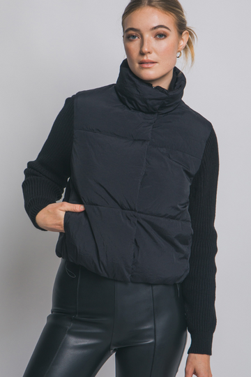 Take Charge Puffer Jacket - Black