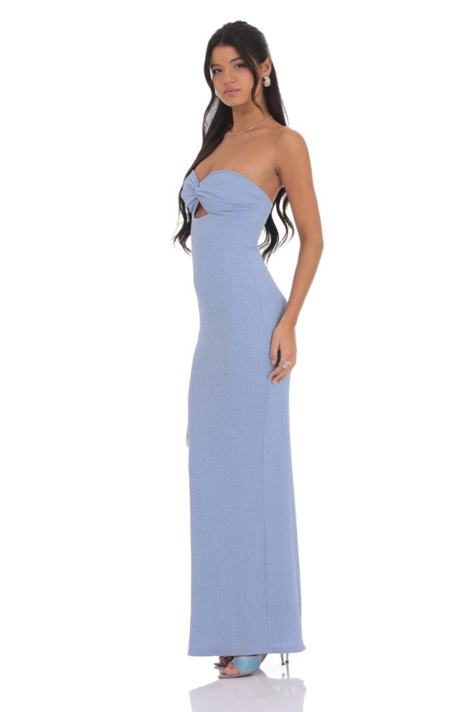 Faded Love Maxi Dress - Light Blue