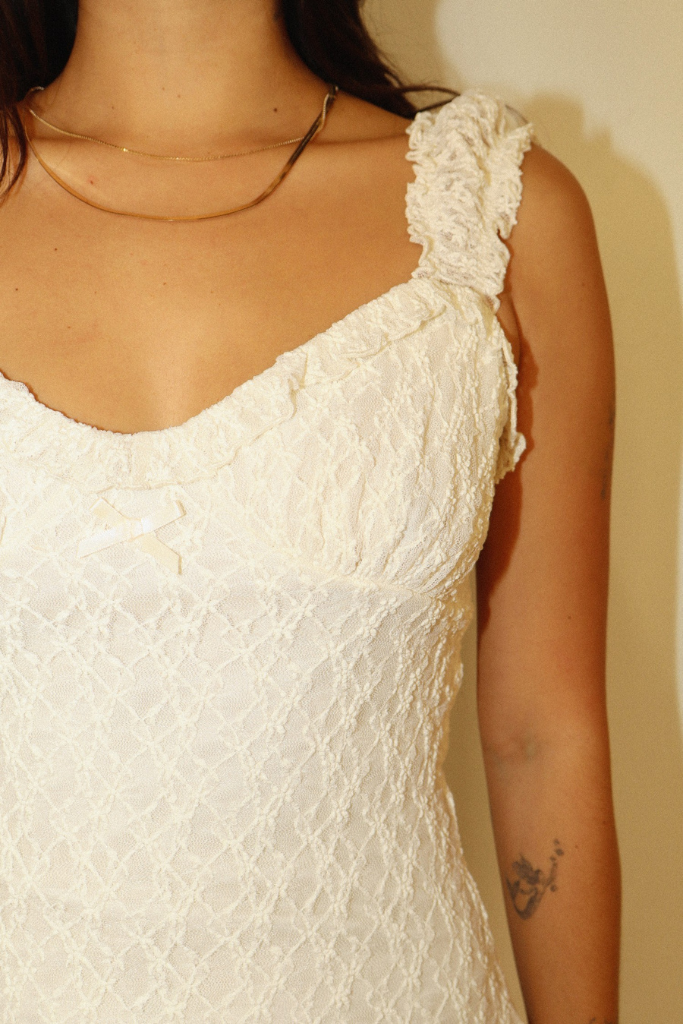 Saving All Lace Dress - Cream