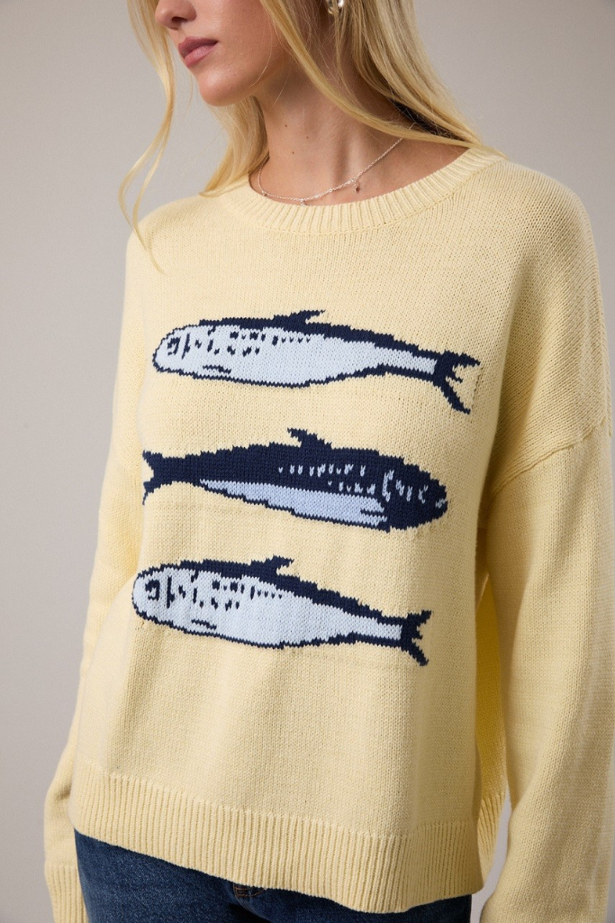 Saltwater Babe Sweater - Light Yellow