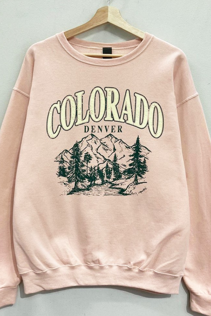 Denver Colorado Sweatshirt - Blush
