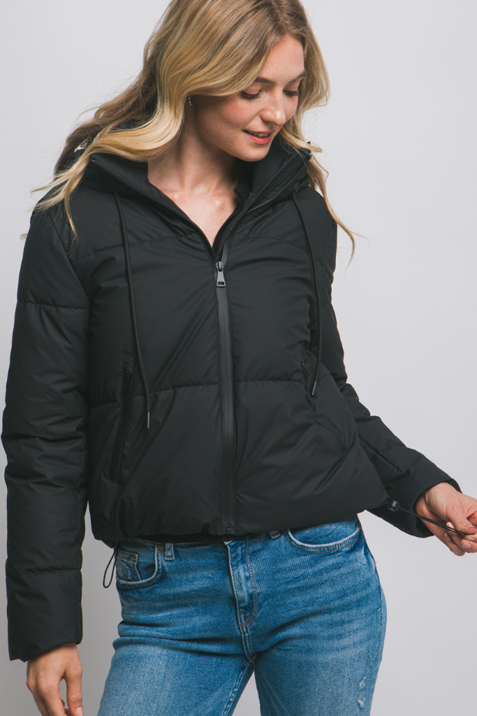 Love Pulse Puffer Jacket - Black