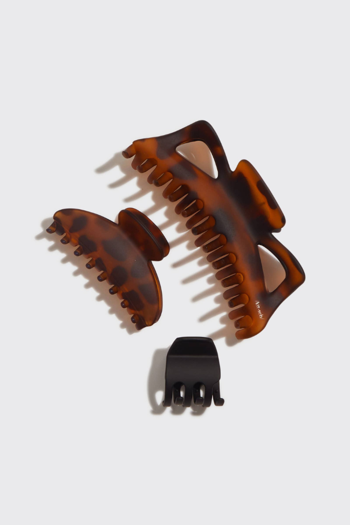KITSCH Recycled Plastic Assorted Jumbo Claw Clips -  3pc