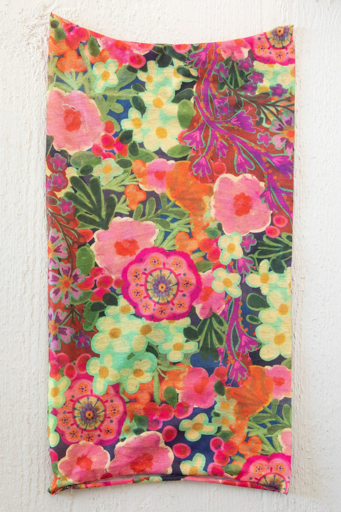 Full Boho Bandeau - Pink Painted Garden