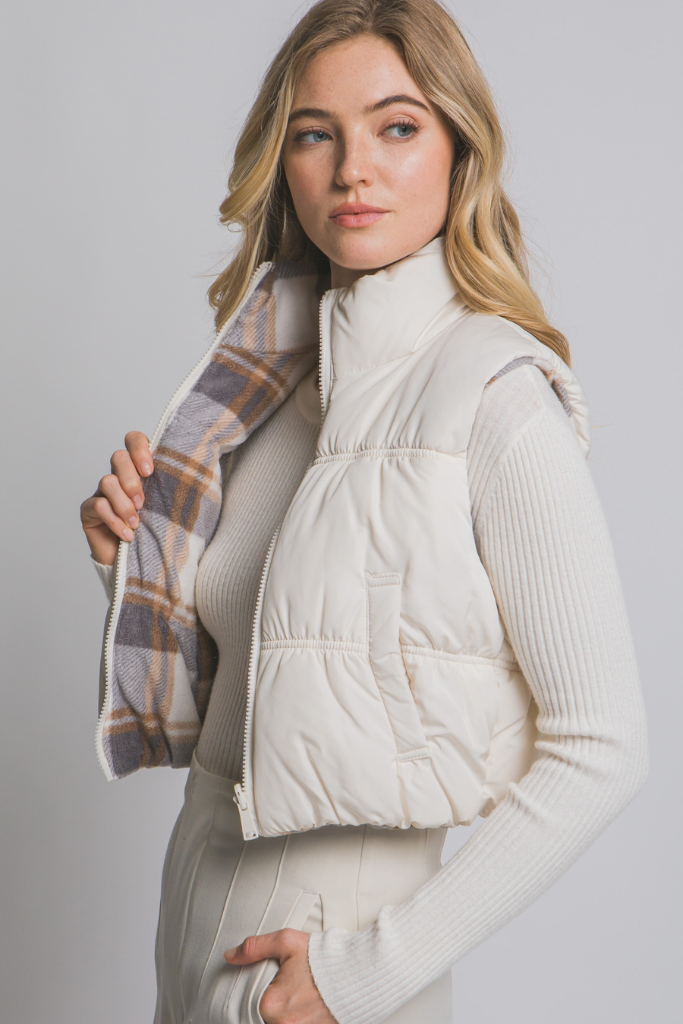 Fast Track Reversible Vest - Ivory