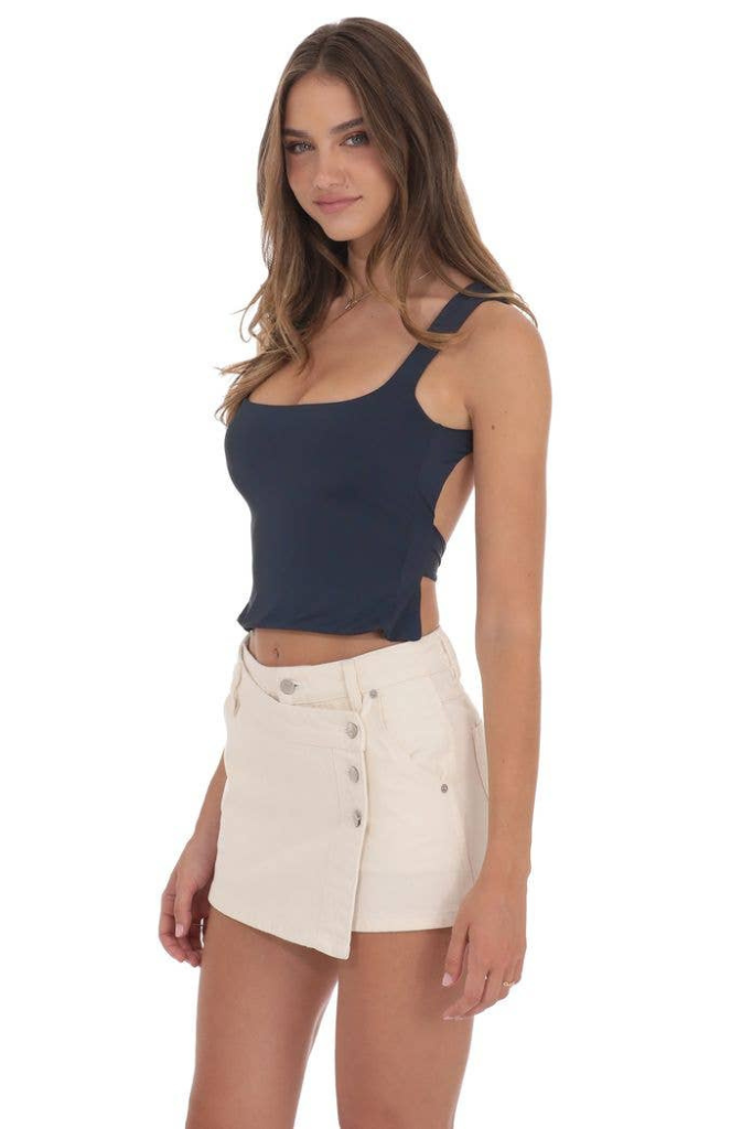 Lucy In The Sky Caleigh Top - Navy