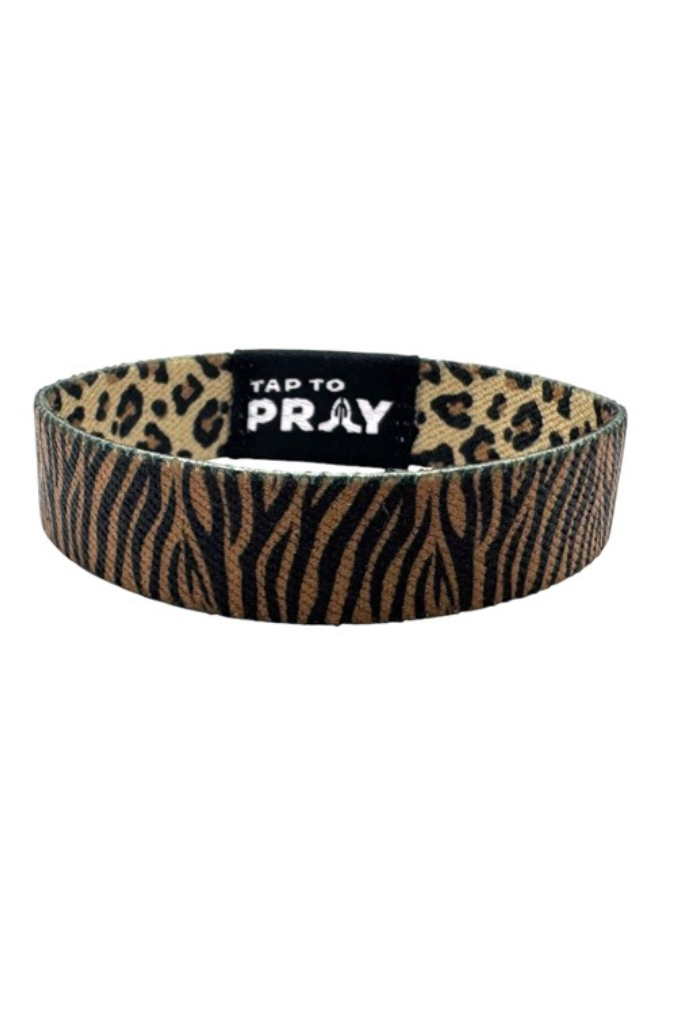 Tap To Pray Wristband - Safari Leopard