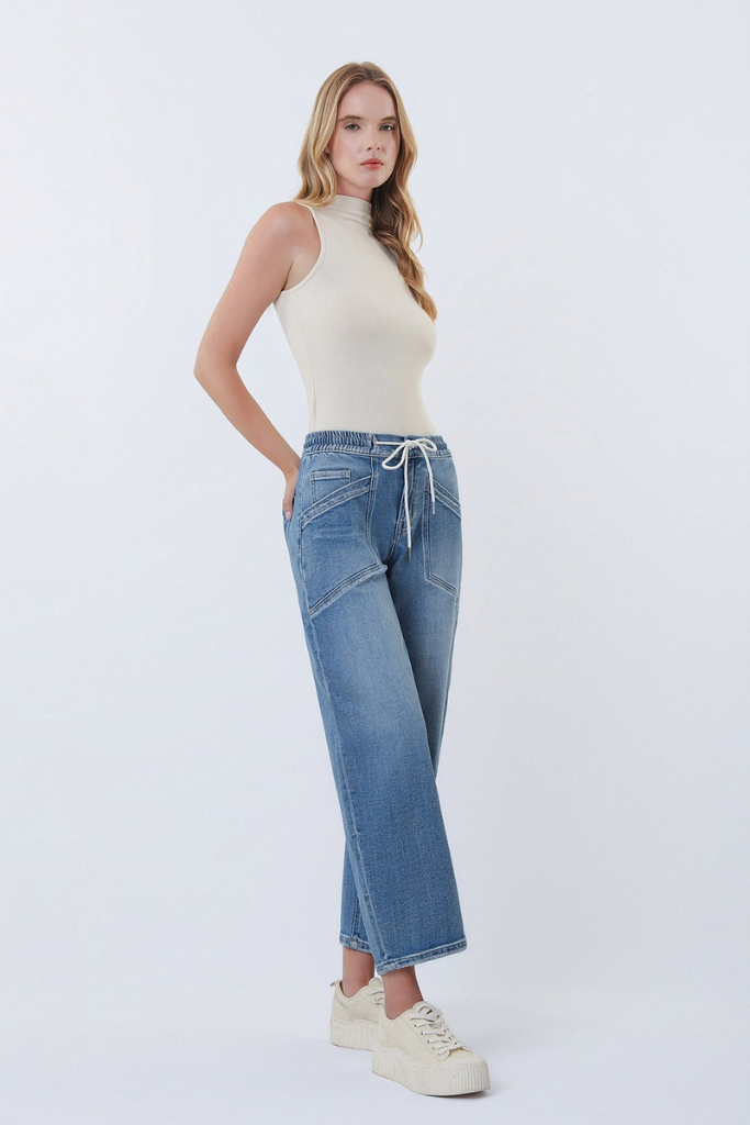 New Girl Barrel Jeans - Medium Wash