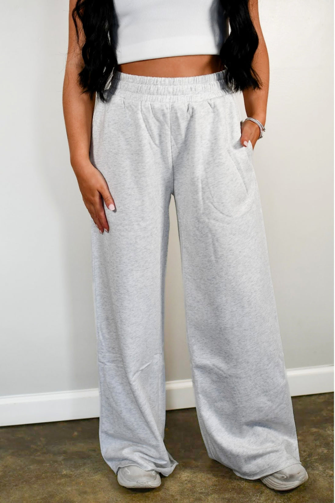 TooLooLah Baseline Straight Leg Joggers - Heather Grey