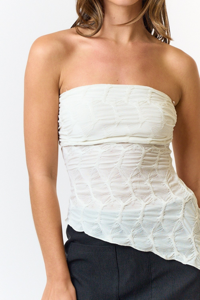 Embry Textured Tube Top - Ivory