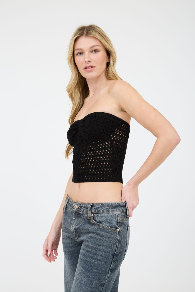 Limitless Crochet Tube Top - Black